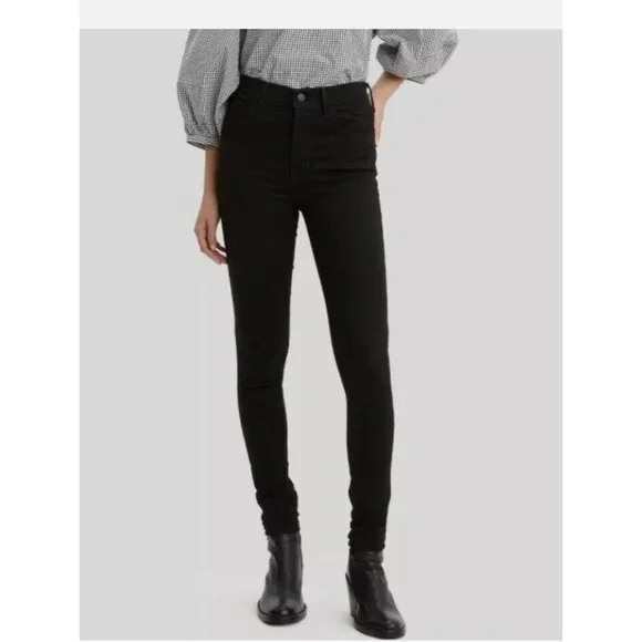Levi's 720 Women's 18 MED High-Rise Super Skinny Jeans Black NWT - Picture 1 of 8